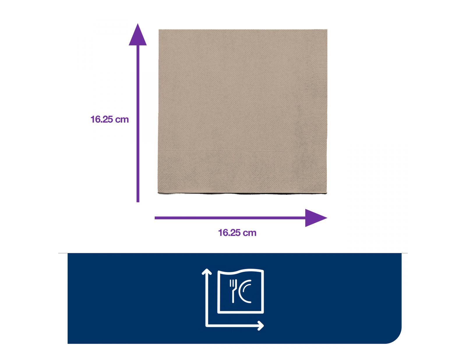 Serwetki Tork 33x33 509301 Brąz Lunchowa Karton 4000 serwetek (8 x 500) Składana 1/4